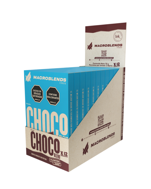 Caja x12 Choco Blend snack saludable